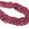 Natural Red Rhodolite Garnet Micro Faceted Roundel Beads Strand Length is 13 Inches & Sizes from 2.5mm approx.